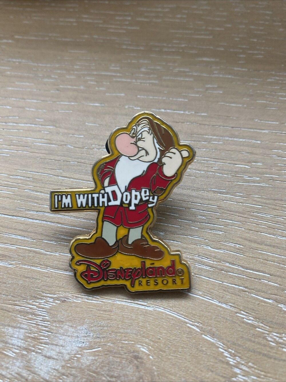 Disneyland Resort "I'm With Dopey" — Grumpy (Snow White) Park Trading Pin